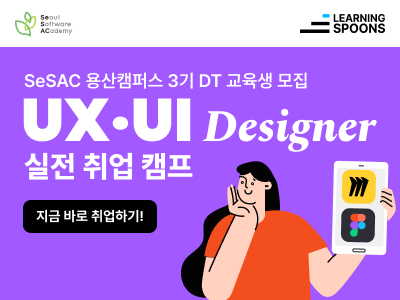 (용산3기) UX/UI 디자이너 실전 취업캠프 : 디자인 툴 학습부터 디자인 리더십까지