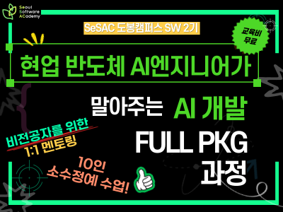 (도봉 SW 2기) 현업 반도체 AI엔지니어가 말아주는 AI개발 Full PKG 개발과정